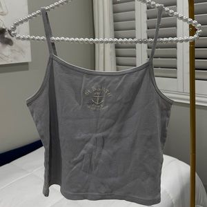 Cute Brandy Embroidered Blue/Lavender Tank Top!